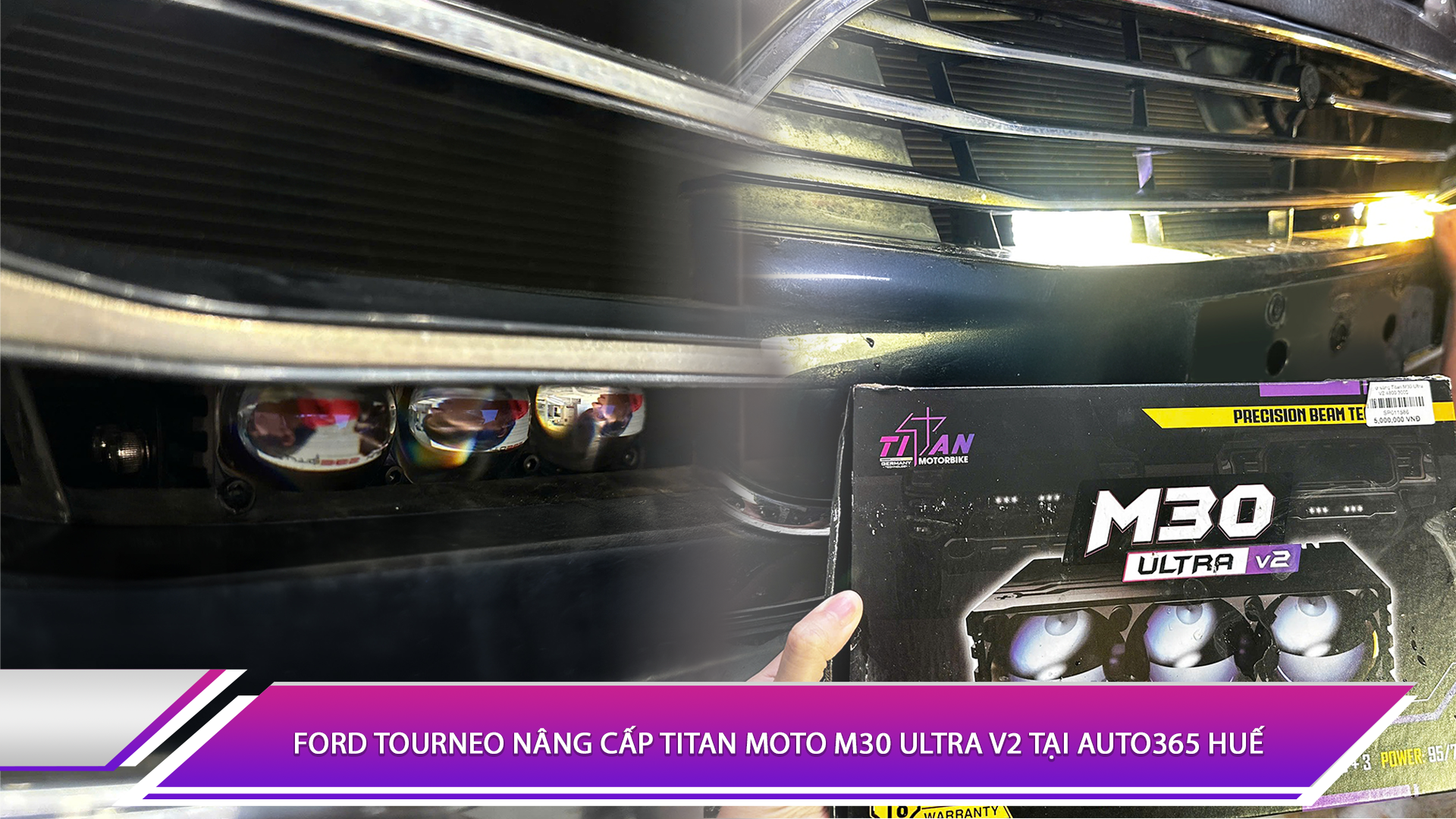 Ford Tourneo nâng cấp Titan Moto M30 Ultra V2 tại Auto365 Huế 